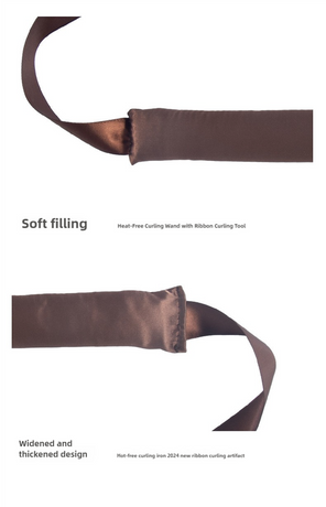 3 Sticks Claret No-Heat Hair Curling Ribbon Kit - Silk Ribbon Curling Wand for Sleep-in Styling