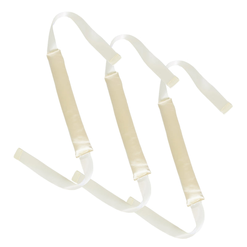 3 Sticks Off White No-Heat Hair Curling Ribbon Kit - Silk Ribbon Curling Wand for Sleep-in Styling