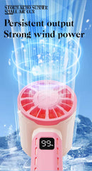 Black And Green 100-Speed Mecha Handheld Fan | USB Rechargeable High-Speed Mini Fan | Powerful & Silent | Lightweight 150g with 6-8 Hour Battery Life