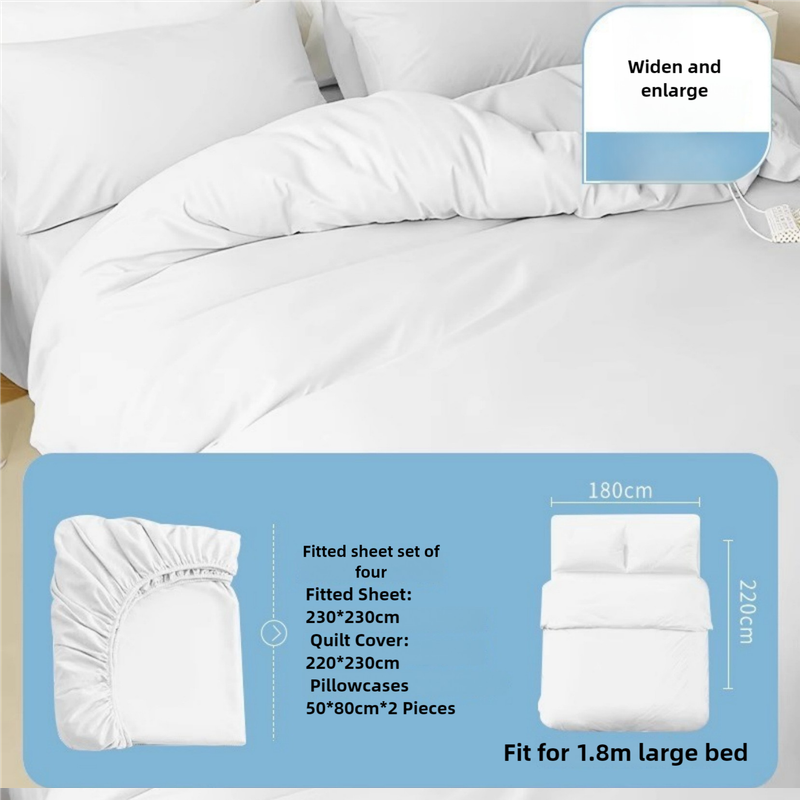 4 Packaging White Disposable Travel Bedding Set - Waterproof & Clean, Soft Non-Woven Fabric, 4 Pieces Set for Twin Beds