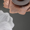 Silver PVC Gold Foil Bottom Heat-Resistant Table Mats, Set of 8, Non-Slip, Waterproof Dining Placemats for Western Cuisine
