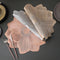 Rose Gold PVC Gold Foil Bottom Heat-Resistant Table Mats, Set of 8, Non-Slip, Waterproof Dining Placemats for Western Cuisine