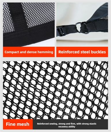 Black Car Roof Triangular Storage Net – Adjustable Ceiling Organizer for Vehicles