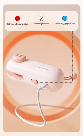 2 Pcs Light Brown Bear Mini Handheld Heat Sealing Machine for Food Bags - Compact, Portable, USB Rechargeable