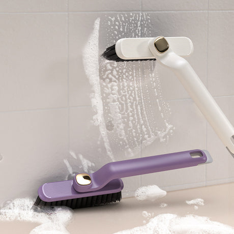3 Pcs Purple Multi-Function Rotating Gap Cleaning Brush, 2-in-1 Hard Bristle Brush for Bathroom Tiles and Grout Lines