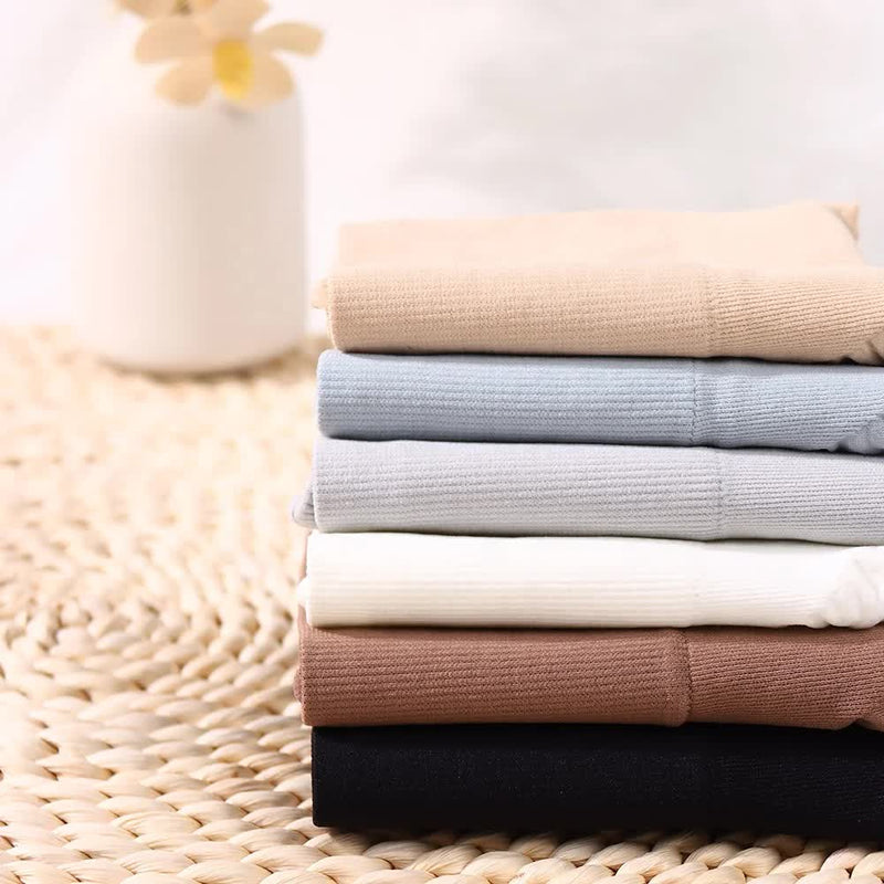 3 Pcs Size M Black Microfiber High-Waisted Thong Underwear with Tummy Control - Slimming Comfort