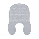 Gray Striped Silicone Hairdressing Cape - Extended Oversized Shoulder Pad for Hair Dyeing and Perming