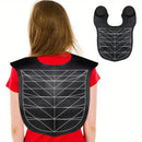 Gray Striped Silicone Hairdressing Cape - Extended Oversized Shoulder Pad for Hair Dyeing and Perming