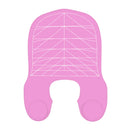 Pink Striped Silicone Hairdressing Cape - Extended Oversized Shoulder Pad for Hair Dyeing and Perming
