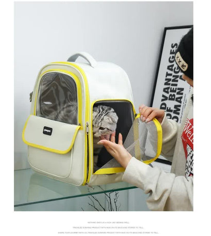 Pink Pet Carrier Backpack - Space Capsule Design for Cats & Small Dogs