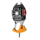 2PCS Orange Multi-Function COB Work Light with Carabiner - 500LM Flashlight, Lighter & More