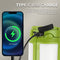 Green Foldable LED Camping Lantern with 6 Modes & Type-C Output - 48LED, IPX4 Waterproof, 3 Styles