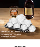 2 PCS Sphere & Square Ice Cube Tray (Blue) - Novelty Silicone Ice Maker for Whiskey Cocktails