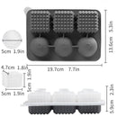 2 PCS Sphere & Square Ice Cube Tray (Gray) - Novelty Silicone Ice Maker for Whiskey Cocktails