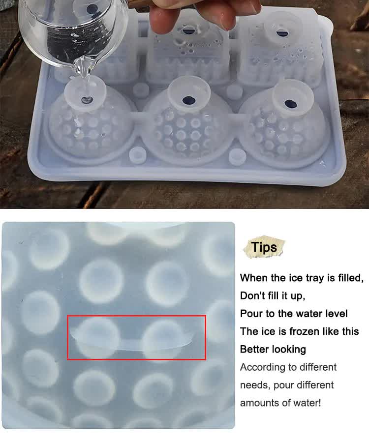 2 PCS Sphere & Square Ice Cube Tray (Green) - Novelty Silicone Ice Maker for Whiskey Cocktails