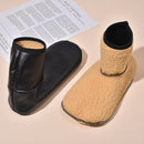 3 Pairs Women's Padded Thickened Leather Indoor Warm Floor Socks 35-38EU