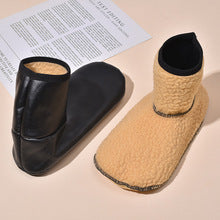 3 Pairs Women's Padded Thickened Leather Indoor Warm Floor Socks 35-38EU