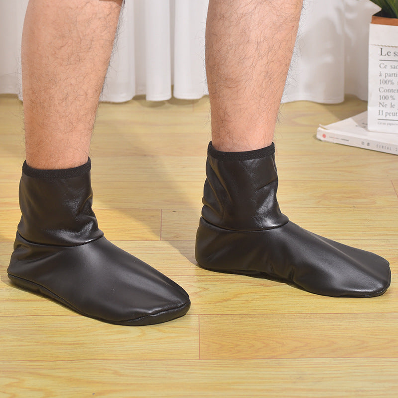 3 Pairs Women's Padded Thickened Leather Indoor Warm Floor Socks 35-38EU