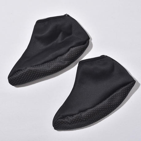 6 Pairs Women's Cozy Black Non-Slip Mid-Calf Socks - Warm Fleece-Lined High-Top Floor Socks for Fall & Winter
