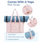 Pink Versatile Women's Gym Tote Bag with Yoga Mat Strap - 18L Carryall, Fits 15.6 Laptop, Multi-Pocket Organizer