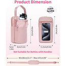 Beige Stylish Water Bottle Carrier Bag with Phone Pocket, Key Clip & Adjustable Strap - Crossbody Sling Holder