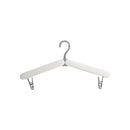 2PCS  White Portable Travel Hanger with Hidden Clips - Lightweight Folding Clothes Hanger for Socks and Small Items