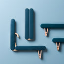 2PCS Blue Portable Travel Hanger with Hidden Clips - Lightweight Folding Clothes Hanger for Socks and Small Items