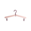 2PCS Pink Portable Travel Hanger with Hidden Clips - Lightweight Folding Clothes Hanger for Socks and Small Items