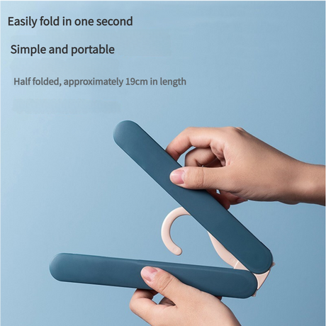 2PCS Pink Portable Travel Hanger with Hidden Clips - Lightweight Folding Clothes Hanger for Socks and Small Items