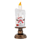 (A set of four) Festive Christmas Candle Lights with Snow Globe Decor - Perfect Creative Holiday Gift