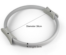 2 PCS Grey 38cm Pilates Ring Circle with Comfort Foam Handles for Core & Muscle Toning