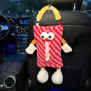 2 PCS Red Cute Plush Tissue Box Holder with Fun Character Design for Car and Home