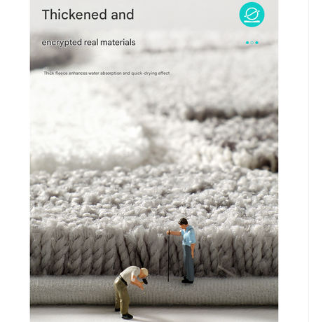 Bathroom Bath Mat - Super Absorbent, Non-Slip Bathroom Floor Mat - 50x80cm