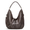 Grey Mother and Child Bag Two Piece Set Distressed Faux Leather Hobo Bag - Large Capacity Shoulder Bag for Women