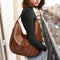 Black Mother and Child Bag Two Piece Set Distressed Faux Leather Hobo Bag - Large Capacity Shoulder Bag for Women