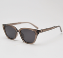 Cool Tea All Gray Retro Small Frame Sunglasses - Black - UV Protection
