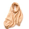 Beige 2 PCS Skin Red Solid Color Scarf Shawl with Tassels - Warm Korean Style Wrap (180cm x 70cm)