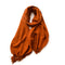 Brick Red 2 PCS Skin Red Solid Color Scarf Shawl with Tassels - Warm Korean Style Wrap (180cm x 70cm)