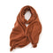 Pyrosugar 2 PCS Skin Red Solid Color Scarf Shawl with Tassels - Warm Korean Style Wrap (180cm x 70cm)