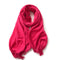 Light Pink 2 PCS Skin Red Solid Color Scarf Shawl with Tassels - Warm Korean Style Wrap (180cm x 70cm)