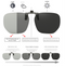 Barbie Powder 2-Piece Flip-Up Sunglasses Clip-On Set for Glasses - UV-Protective Square Polarized Lenses for Driving