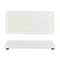 Engraved Inner Frame - White 2-Piece Rectangular Diatomaceous Earth Coaster Set - Absorbent Grooved Mat for Sink and Bathroom