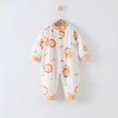73 Size Cuddly Lion Class A Pure Cotton Long-Sleeve Baby Onesie - Cozy Newborn Bodysuit for Fall and Winter