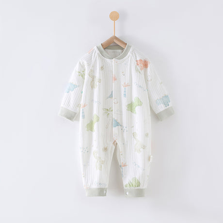 59 Size Dinosaur Land Class A Pure Cotton Long-Sleeve Baby Onesie - Cozy Newborn Bodysuit for Fall and Winter