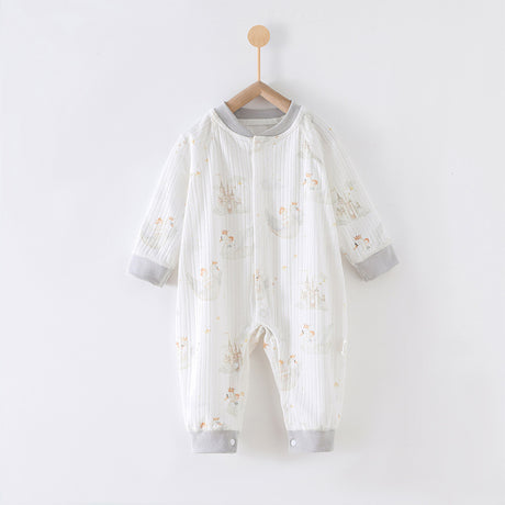 59 Size The Prince of the Castle Class A Pure Cotton Long-Sleeve Baby Onesie - Cozy Newborn Bodysuit for Fall and Winter