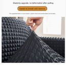 Black Double Sofa Bubble Gauze Sofa Cover with Skirt - Full Elastic Dustproof Double Seater 145-185cm