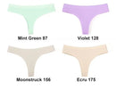 4 pcs Women's Sexy Low-Waist Cotton Thong Underwear, Size XL