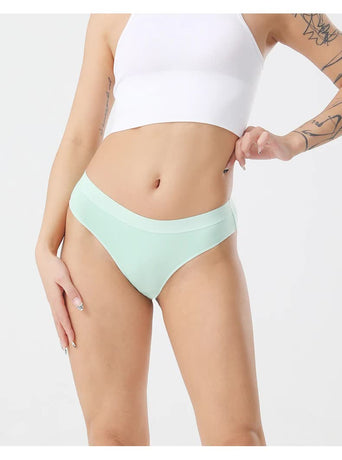 4 pcs Women's Sexy Low-Waist Cotton Thong Underwear, Size XL