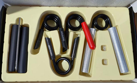 4-in-1 Aluminum Metal Grip Strength Trainer Set with Adjustable Resistance - Wrist, Finger, and Arm Exercise （100LB-250LB）