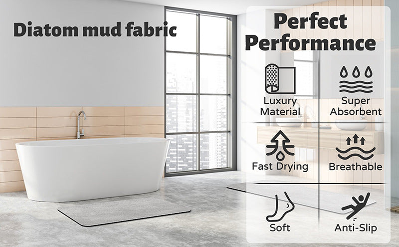 2 pcs Black and white geometric pattern Quick-Dry Absorbent Non-Slip Bath Rug for Bathroom, Kitchen & Entryway 40x60cm